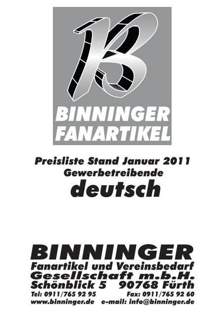 binninger_netto_preise_2011 - Binninger Fanartikel und