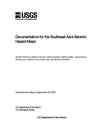 Documentation for the Southeast Asia Seismic Hazard Maps