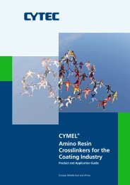 CYMEL® Amino Resin Crosslinkers for the Coating Industry - Allnex