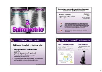 Základní funkční vyšetření plic SPIROMETRIE ... - Katedra zoologie