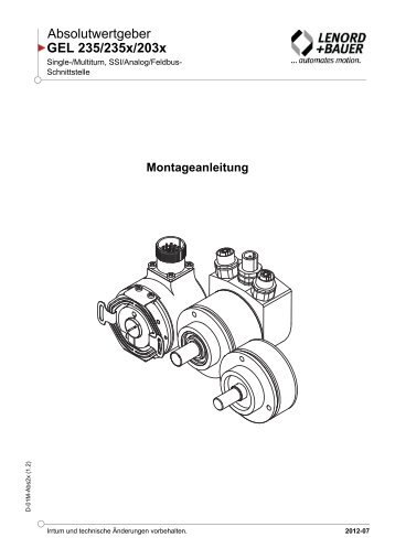 Absolutwertgeber GEL 235/235x/203x - Lenord+Bauer