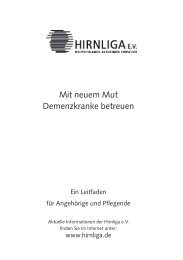 Mit neuem Mut Demenzkranke betreuen - Hirnliga