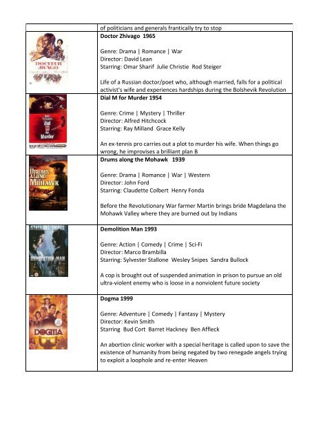 American Resource Center Movie Catalogue 2012 1.2.3.4.5……. 3 ...