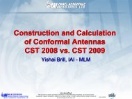 Construction and Calculation of Conformal Antennas CST 2008 vs ...