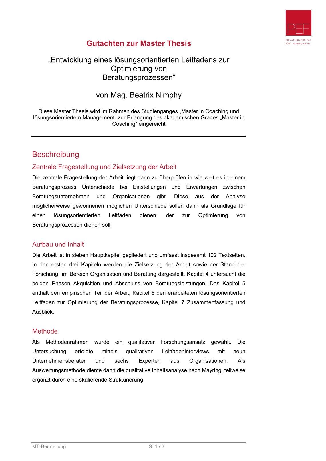 master thesis gutachten master thesis gutachten