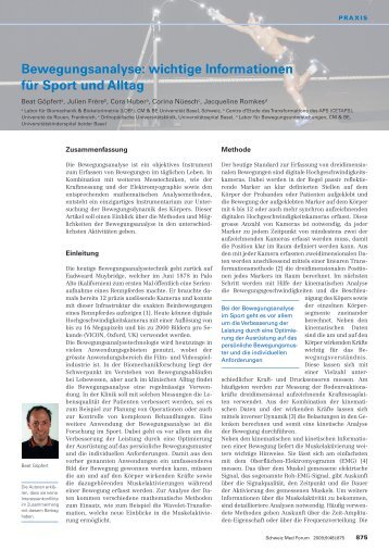 Bewegungsanalyse: wichtige Informationen für Sport und Alltag ...