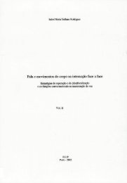 Fala e movimentos do corpo na interacção face a face