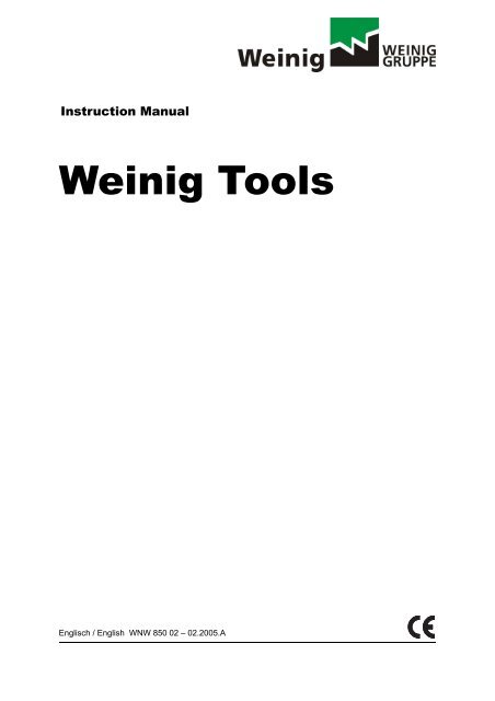 Weinig Tools