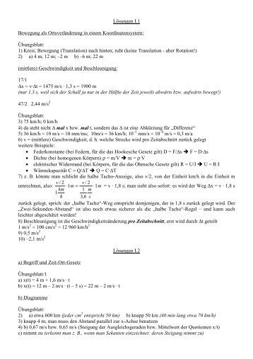 Lösungen - Feuerbachers-matheseite.de