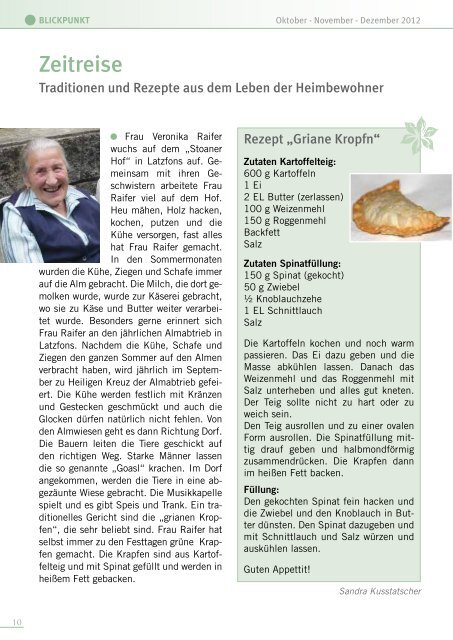 Blickpunkt Oktober - Dezember 2012 (pdf - 2MB) - Zum Heiligen Geist