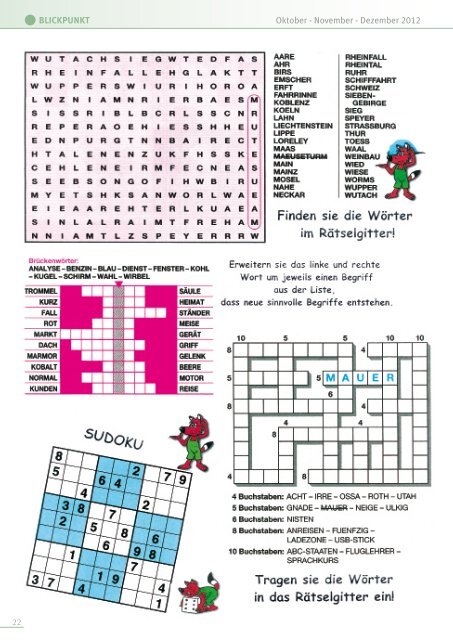 Blickpunkt Oktober - Dezember 2012 (pdf - 2MB) - Zum Heiligen Geist