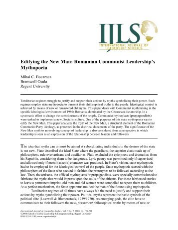 Edifying the New Man: Romanian Communist ... - Regent University