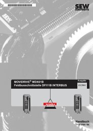 MOVIDRIVE® MDX61B Feldbusschnittstelle ... - SEW Eurodrive