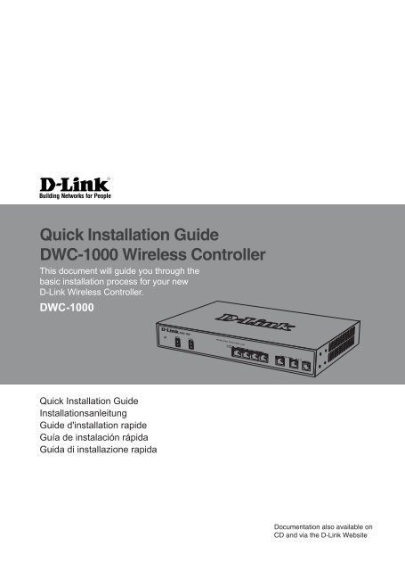 Quick Installation Guide DWC-1000 Wireless Controller - D-Link