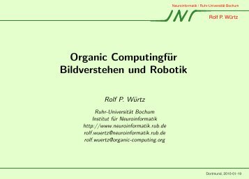 Organic Computingfür Bildverstehen und Robotik