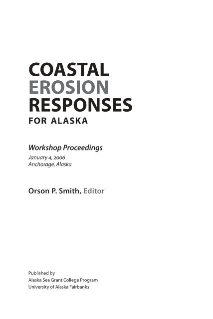 Coastal Erosion Responses for Alaska - the National Sea Grant ...