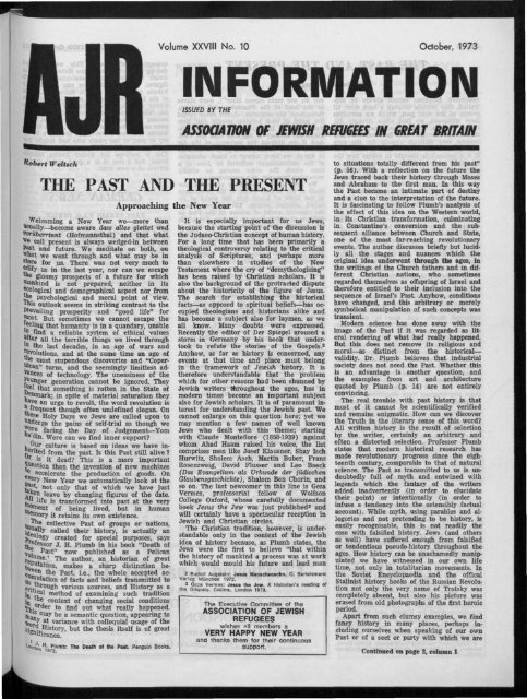 INFORMATION - The Association of Jewish Refugees