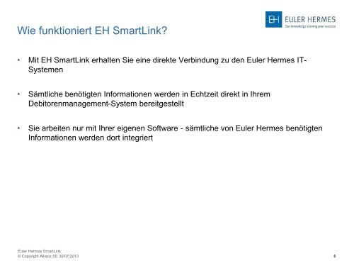 über SmartLink - Euler Hermes Kreditversicherungs-AG