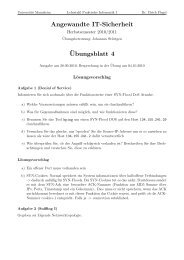 Angewandte IT-Sicherheit ¨Ubungsblatt 4 - Pi1 - Universität Mannheim