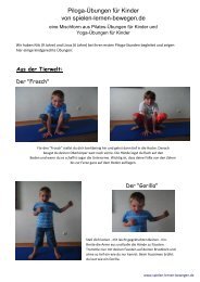 Piloga-Übungen für Kinder von spielen-lernen-bewegen.de