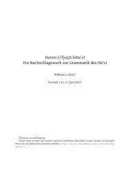 Horen Lė'fyayä LeNa'vi: Ein Nachschlagewerk zur ... - Learn Na'vi