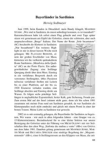 141-147 Sedlmayer Sardinien.pdf - DAV Sektion Bayerland