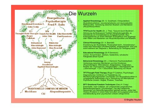 Phasen der Energetischen Psychotherapie - Brigitte Heyden