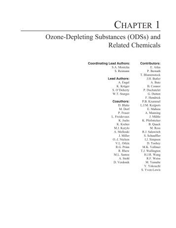 Chapter 1: Ozone-Depleting Substances (ODSs) - UNEP