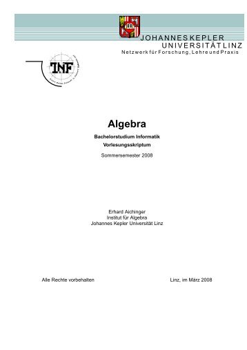 Algebra für Informatik - JKU