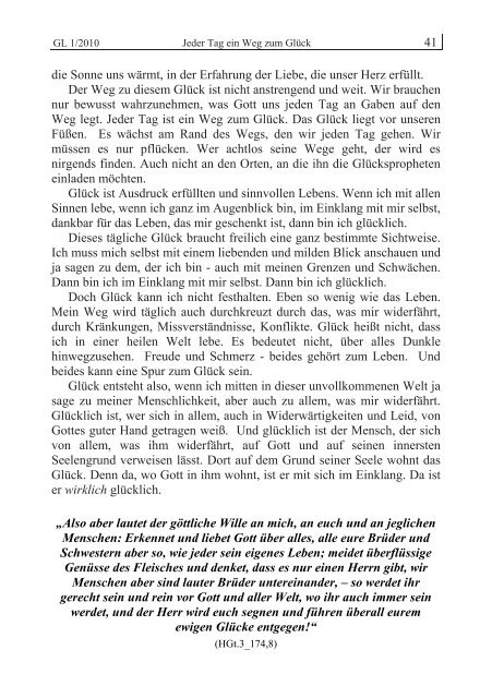 GL 1/2010 - der Lorber-Gesellschaft eV