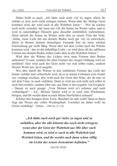 GL 1/2010 - der Lorber-Gesellschaft eV