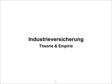 Teil 3: Industrieversicherung