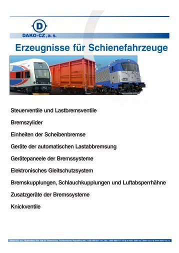 Erzeugnisse für Schienefahrzeuge - DAKO-CZ, as