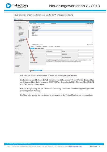 Neuerungen zu myfactory Version 5.0