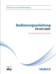 Bedienungsanleitung Humax PR-HD1000 C - Sky