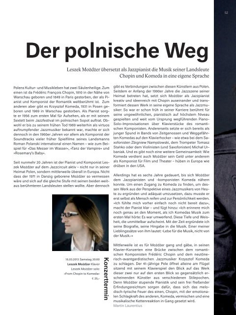 Das Magazin 01/13 - Mwk-koeln.de