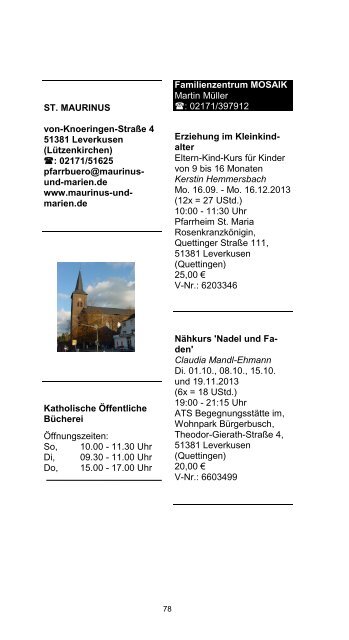 2. Halbjahr 2013 - Erzbistum Köln
