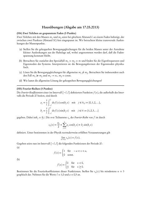 Übungen zur Theoretischen Physik 2 – Blatt 3 (06.05.-10.05 ... - FIAS