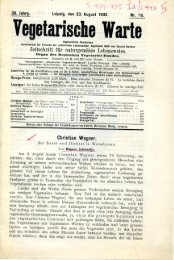 Vegetarische Warte 16, 1905 - Magnus-Schwantje-Archiv