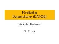 Föreläsning Datastrukturer (DAT036)