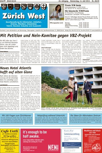 Mit Petition und Nein-Komitee gegen VBZ-Projekt - Lokalinfo AG