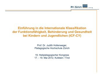 DF-03-Judith Hollenweger: ICF-CY - 19. Heilpädagogischer ...