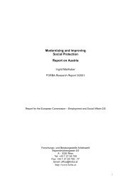 Modernising and Improving Social Protection Report on ... - FORBA