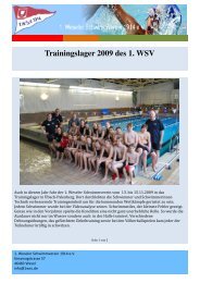 Trainingslager 2009 - 1. Weseler Schwimmverein