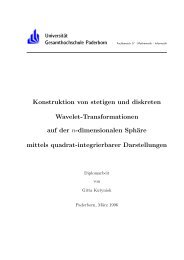 Konstruktion von stetigen und diskreten Wavelet-Transformationen ...