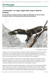 „Versehentlich“ von Jäger erlegter Adler sorgt im Ötztal für Aufsehen ...