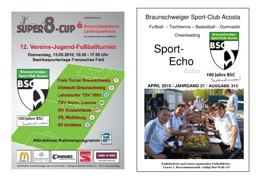 Sport - Echo Nr. 315 April 2010 - BSC-Echo.de