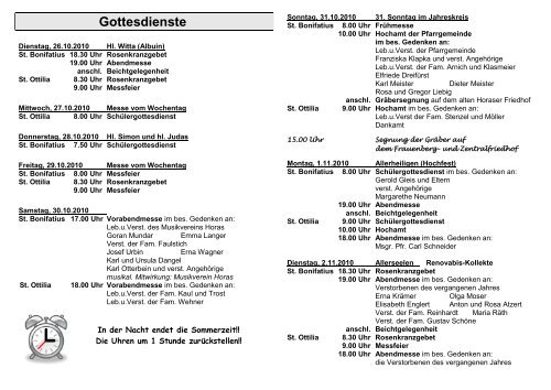 Gottesdienste Kirchengemeinde St Bonifatius Fulda Horas