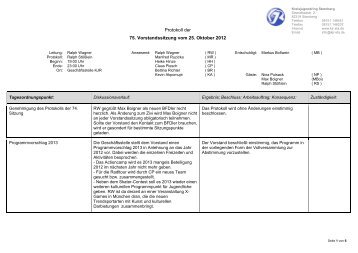 Protokoll 75 / 2012 - Kreisjugendring Starnberg