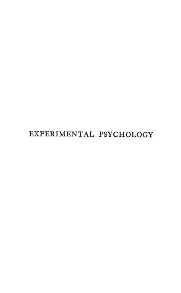 EXPERIMENTAL PSYCHOLOGY - Repositories